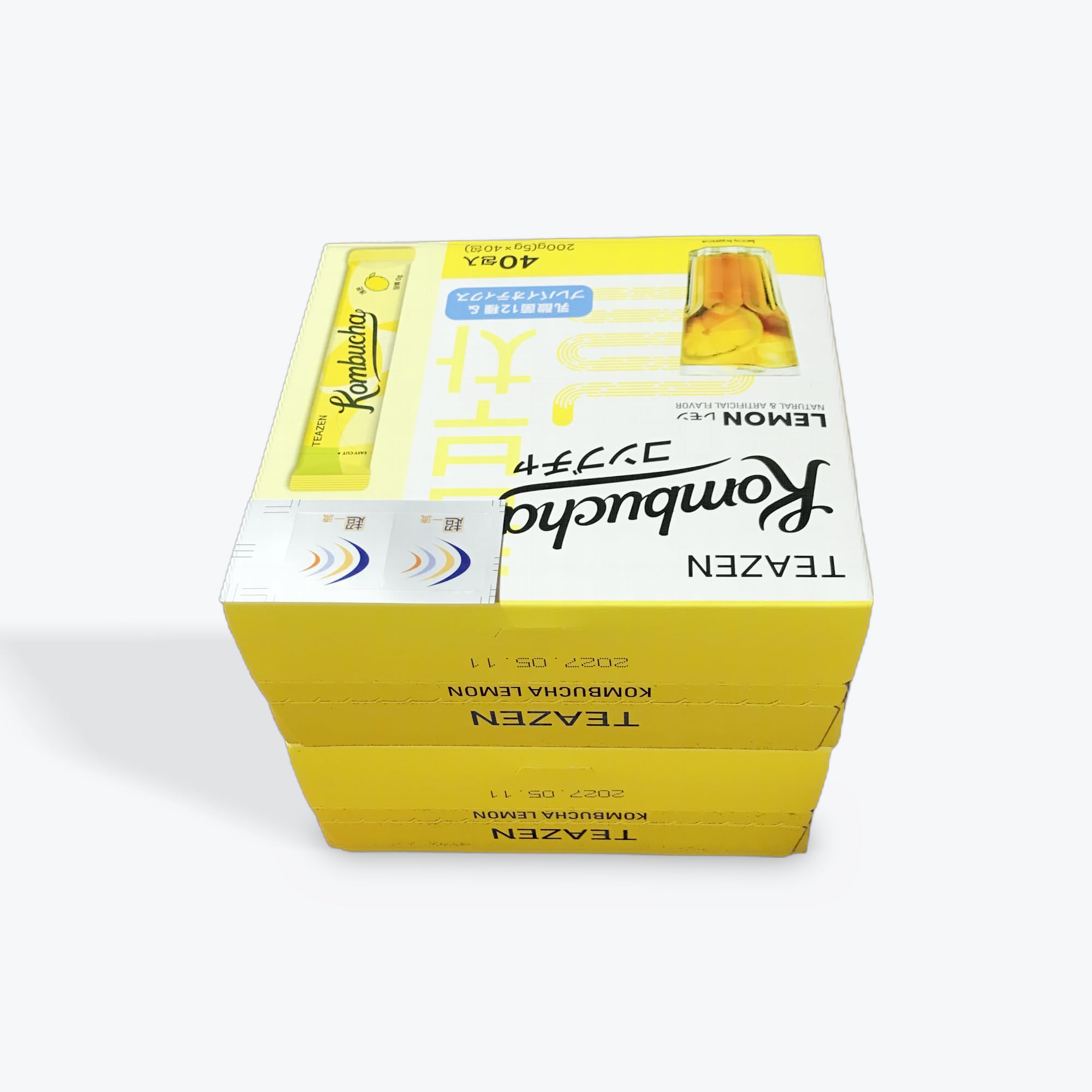 Amazon.co.jp: コンブチャ レモン味 5g×40包 200g×2箱セット : 食品